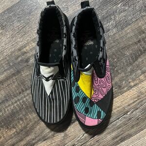 Ground Up Nightmare Before Christmas Jack Sally Slip On Sneakers Mens 10 Black